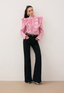 Black women's bell-bottom pants BELINNA