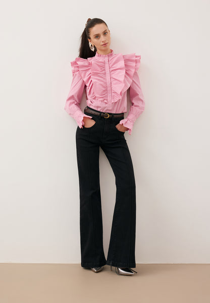 Black women's bell-bottom pants BELINNA