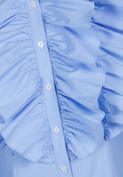 Light blue SANN mini dress with decorative ruffles