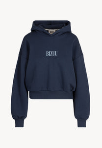 Blue hoodie with SAY logo