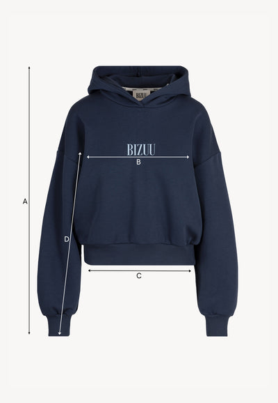 Blue hoodie with SAY logo