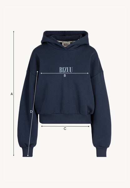 Blue hoodie with SAY logo