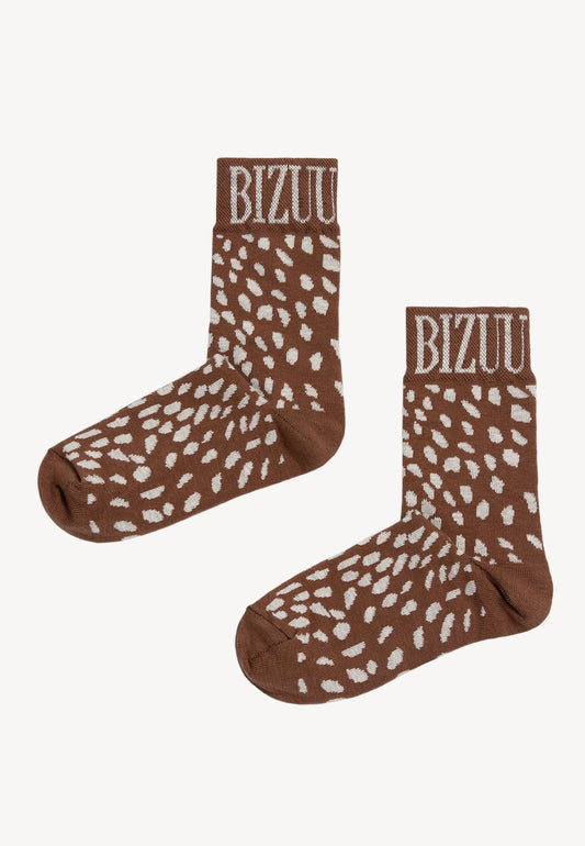 Beige SERAFIL socks in an original print