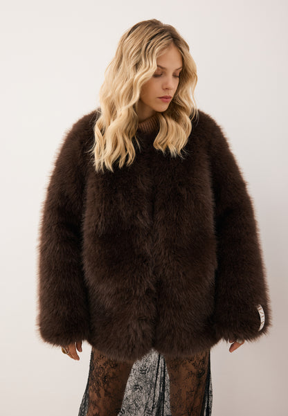 Brown long-haired fur SIENA