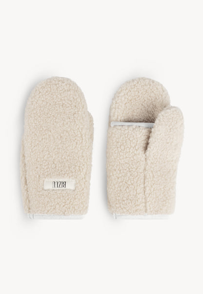 Cream faux shearling gloves SNUGGIE