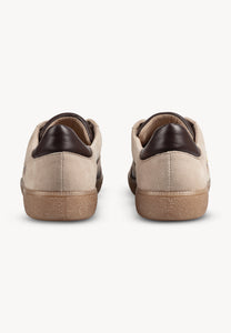 Beige SODDY women's sneakers with brown inserts