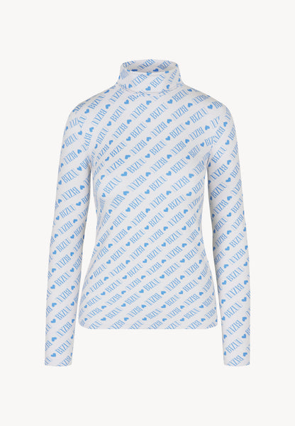Cream fitted logo turtleneck SOPHIE