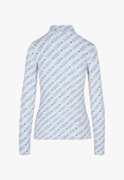 Cream fitted logo turtleneck SOPHIE