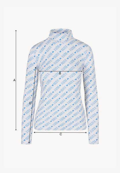 Cream fitted logo turtleneck SOPHIE