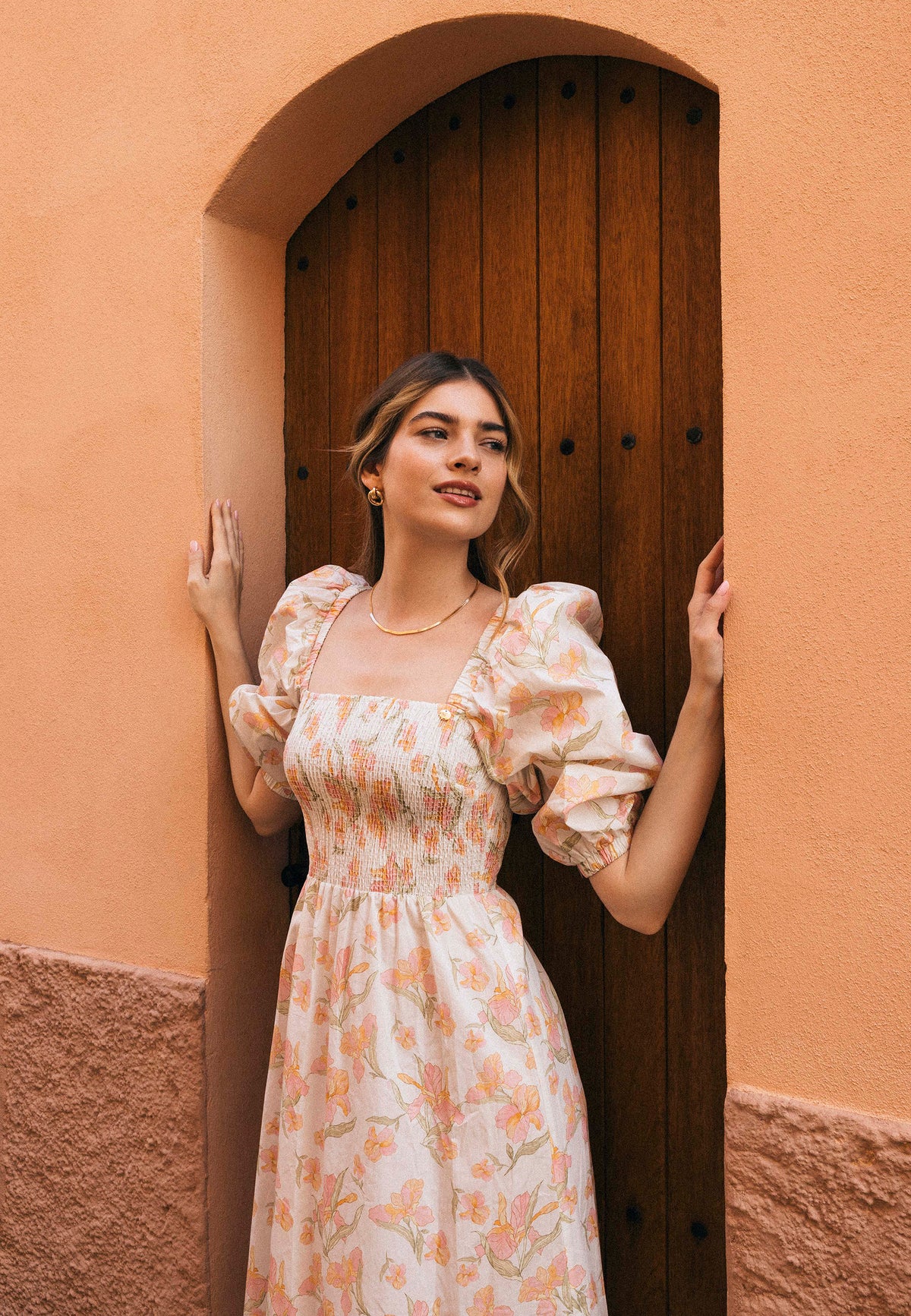 Midi dress in floral print LUMIA multicolor
