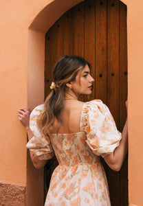 Midi dress in floral print LUMIA multicolor