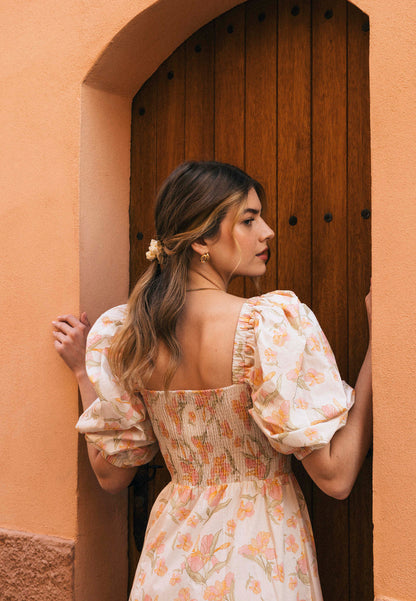 Midi dress in floral print LUMIA multicolor