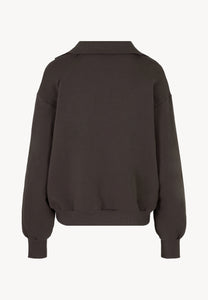 Brown half-zip sweatshirt TANSY