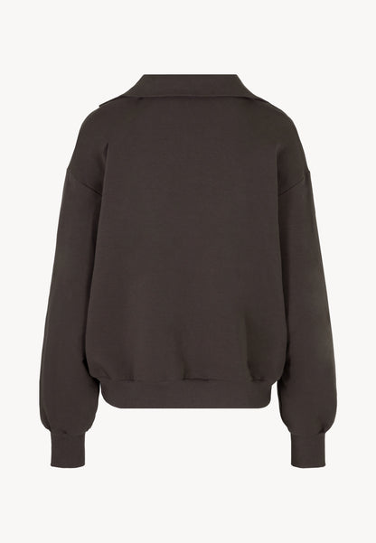 Brown half-zip sweatshirt TANSY