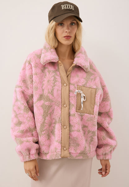 TEDDY beige fleece jacke