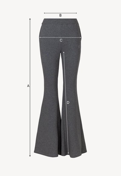 Graphite sweatpants with wide legs TEIA