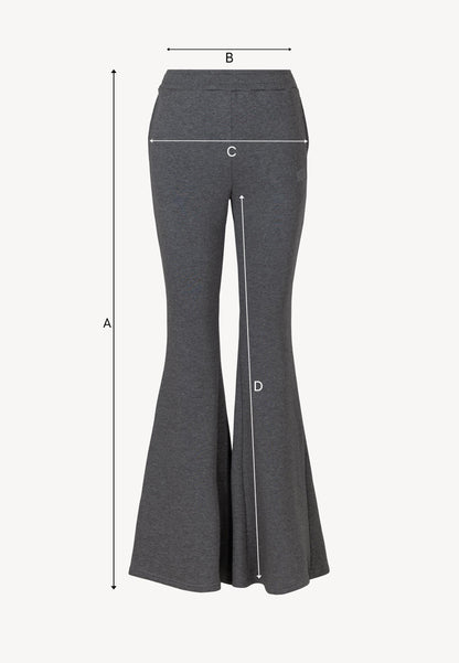 Graphite sweatpants with wide legs TEIA