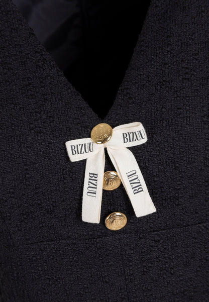 TIBA black tweed mini dress