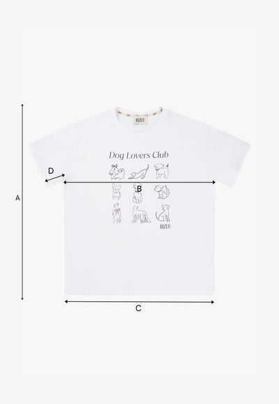 Cream T-shirt Dog Lovers Club TISHAG.