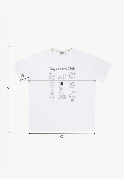 Cream T-shirt Dog Lovers Club TISHAG.
