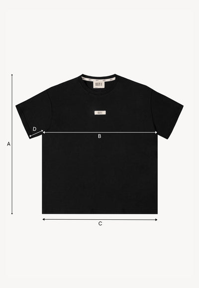 Black cotton T-shirt with TISHALLE logo