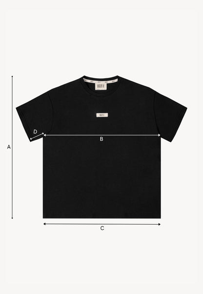Black cotton T-shirt with TISHALLE logo