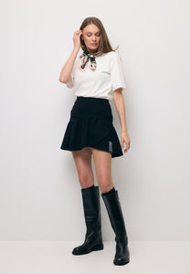 Black knitted mini skirt TULIAN