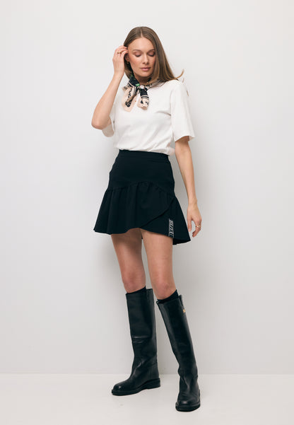 Black knitted mini skirt TULIAN
