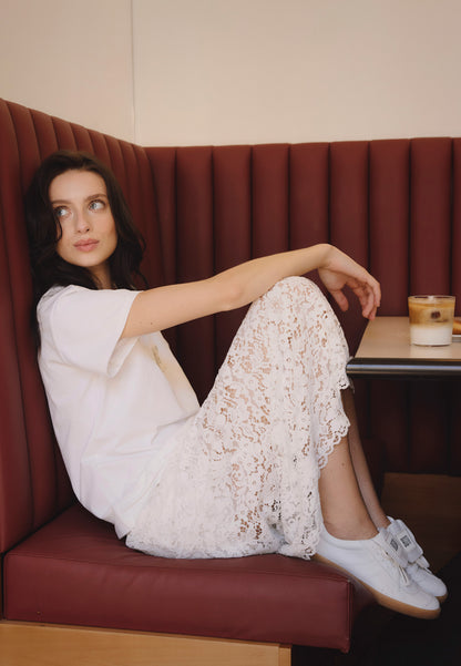 White lace skirt MILKY