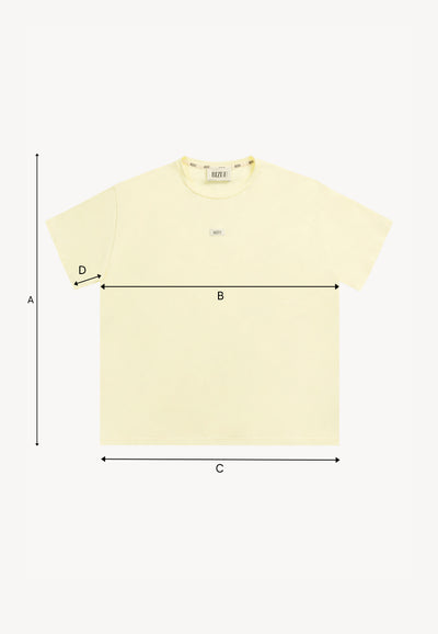 Classic yellow T-shirt with the TISHALLE logo