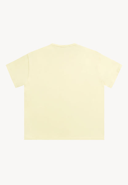 Classic yellow T-shirt with the TISHALLE logo