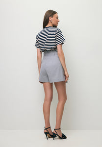 Cotton TISHALLY T-shirt in cream and navy stripes