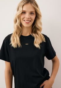 TISHAL black oversized T-shirt