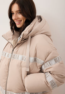 Beige oversized down jacket TOKYO