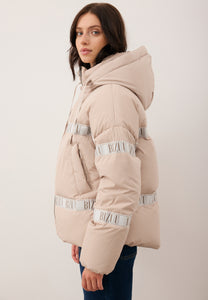 Beige oversized down jacket TOKYO