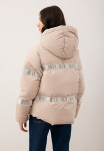 Beige oversized down jacket TOKYO