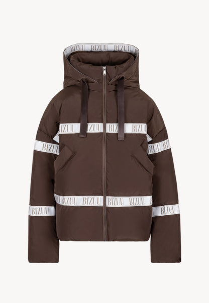 Brown oversized down jacket TOKYO