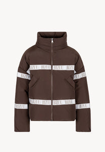 Brown oversized down jacket TOKYO