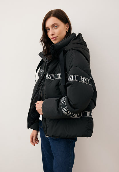 Black oversized down jacket TOKYO