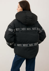 Black oversized down jacket TOKYO