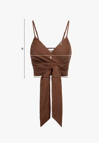 Brown muslin top TARI