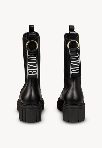 Black leather TORIDE ankle boots