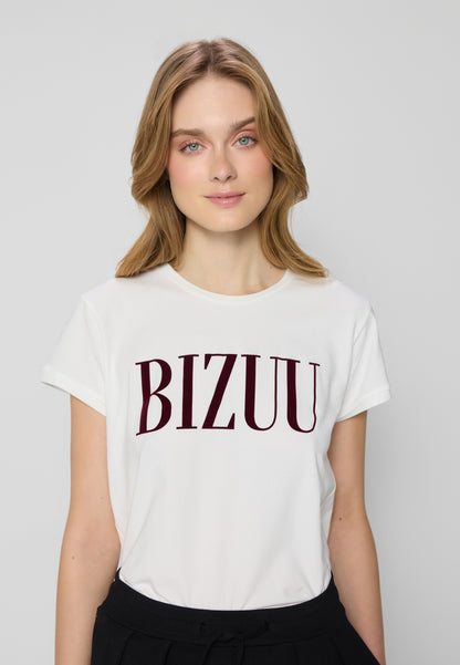 T-shirt with logo and round neckline TOROM cream