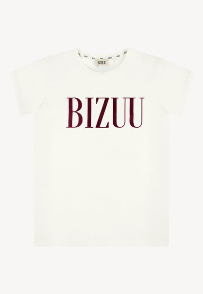 T-shirt with logo and round neckline TOROM cream