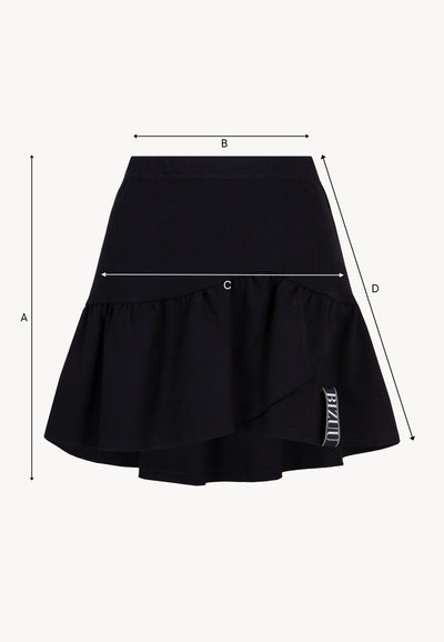 Black knitted mini skirt TULIAN