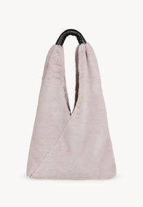 Beige faux fur bag TULI