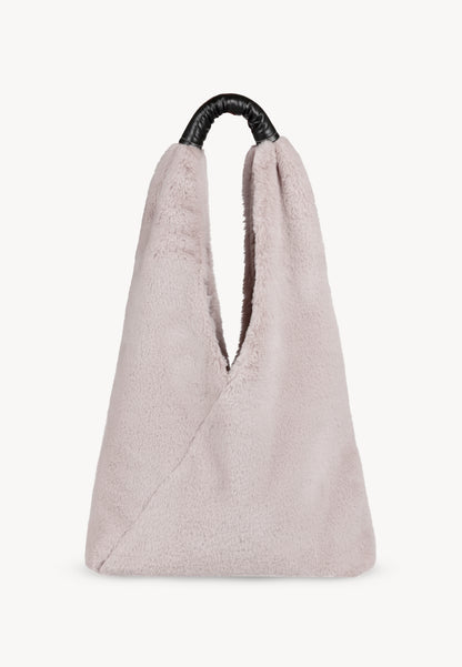 Beige faux fur bag TULI
