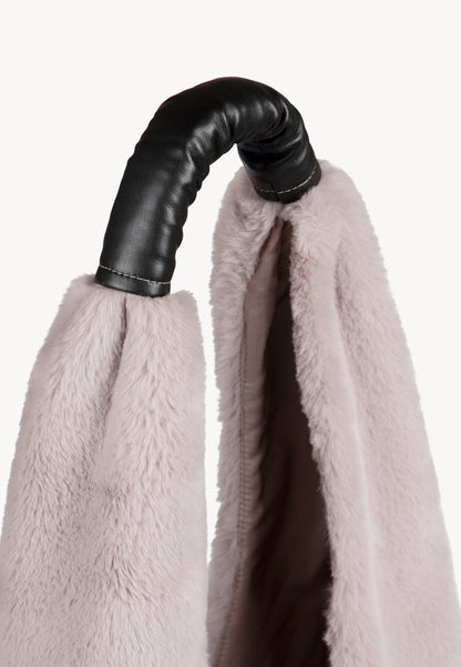 Beige faux fur bag TULI