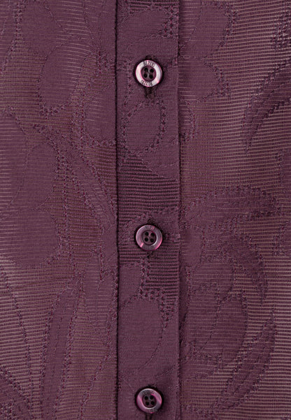 Burgundy blouse with a floral pattern VALEA