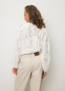 Cream floral blouse VALEA